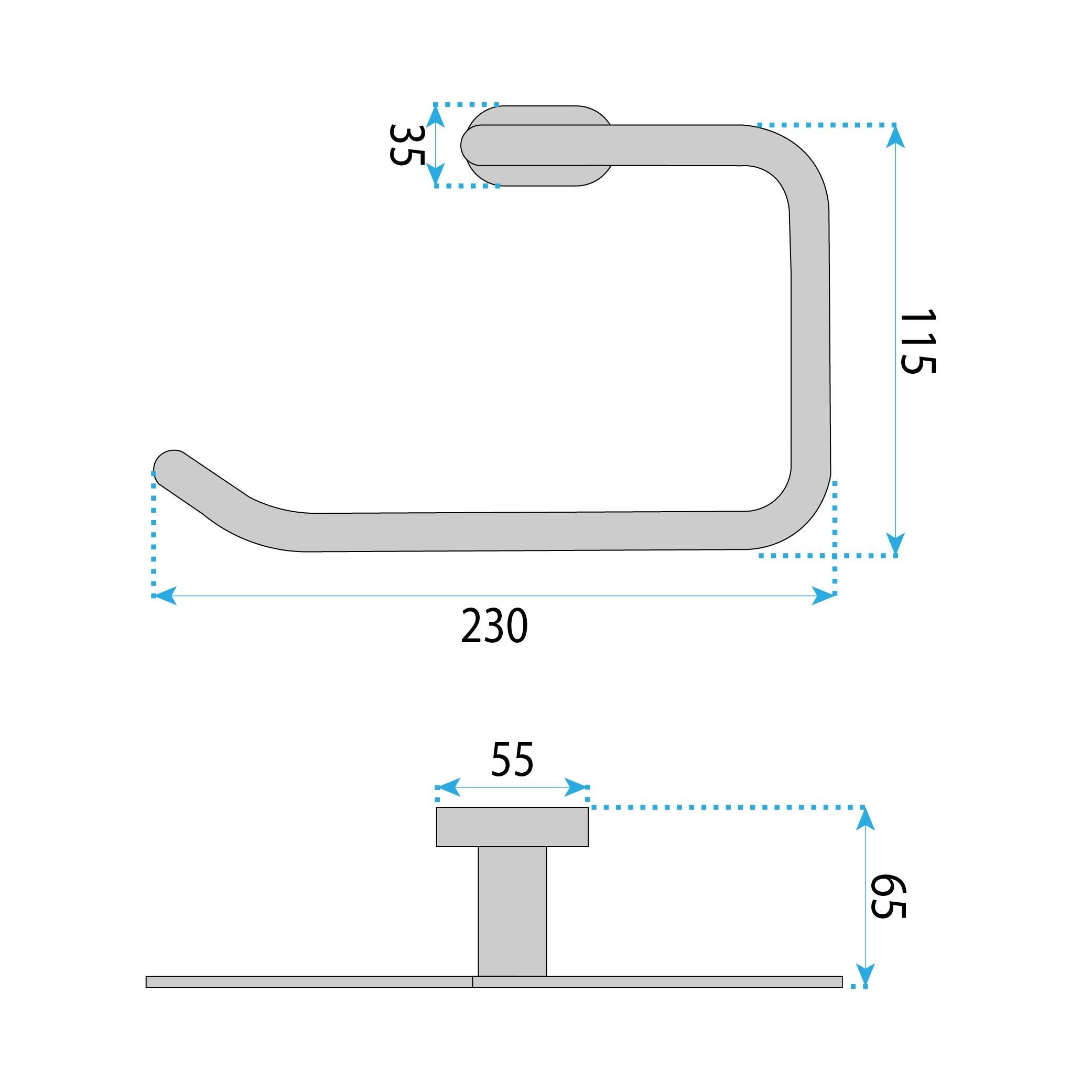 Portasciugamano Da Bagno 110 Til Black