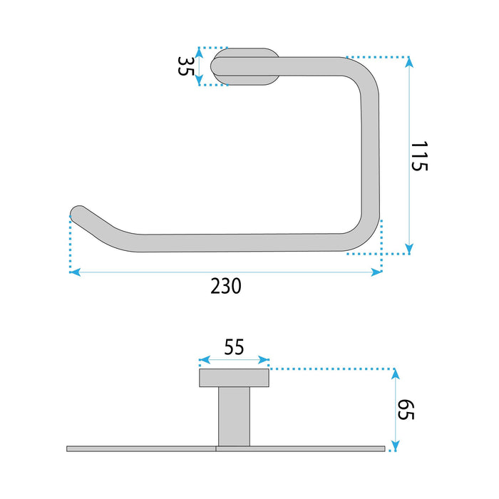 Portasciugamano Da Bagno 110 Til Black