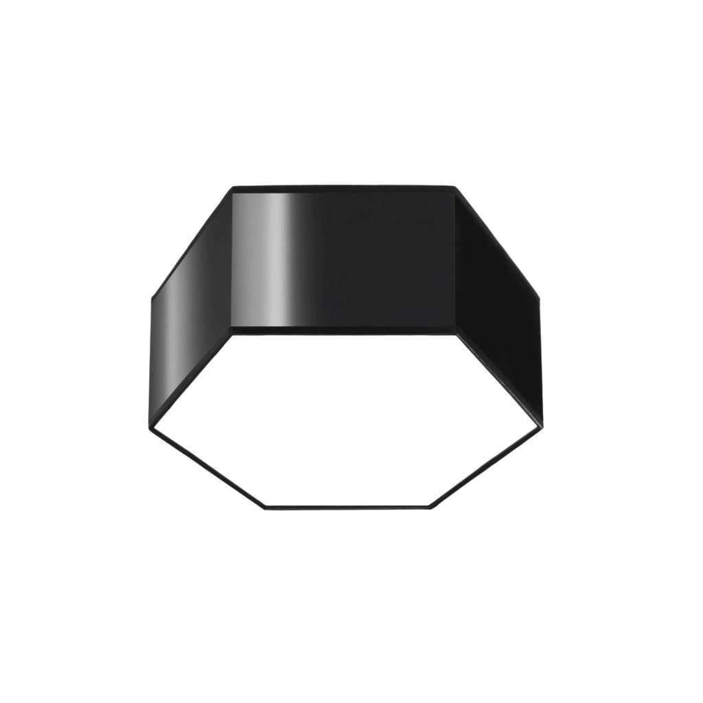 Plafoniera esagonale nera HALVOY 2xE27 Pure Lume PU.1060