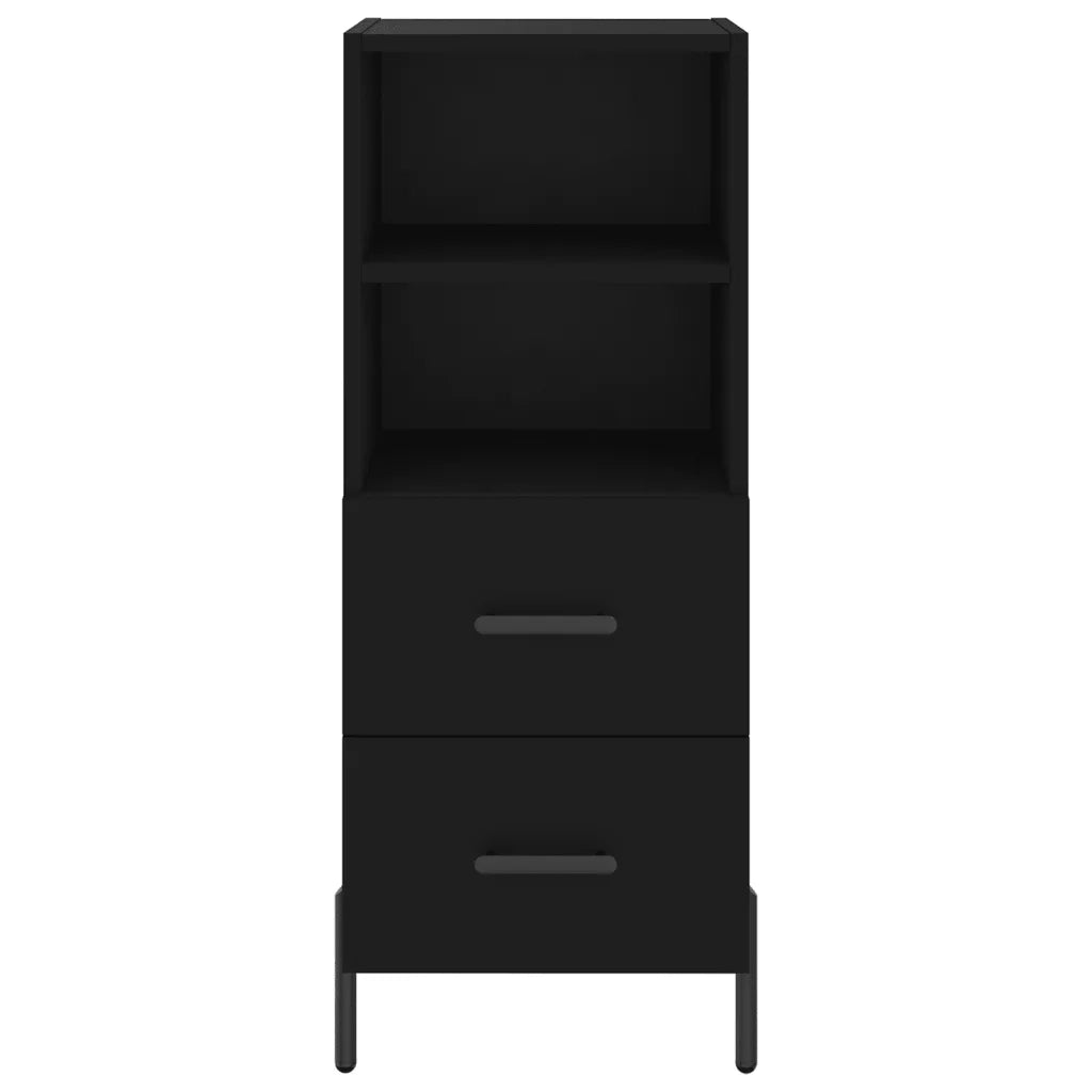 Credenza Nero 34,5x34x90 cm in Legno Multistrato 828677