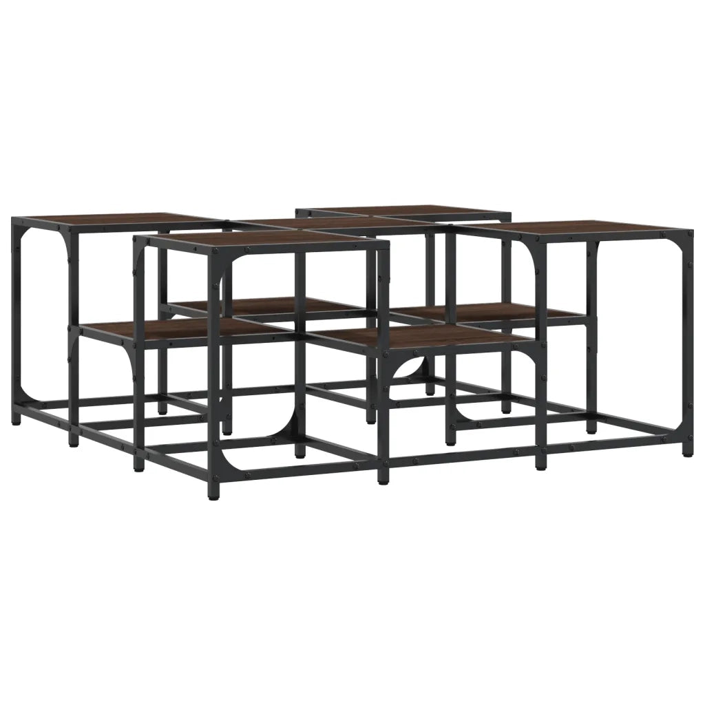Tavolino da salotto | Tavolino da caff¨¨ | Tavolino da Soggiorno Rovere Marrone 91x91x40cm Legno Multistrato