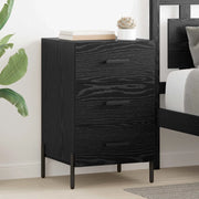 Armadio da Notte Rovere Nero 40 x 40 x 66 cm Legno multistrato 882127