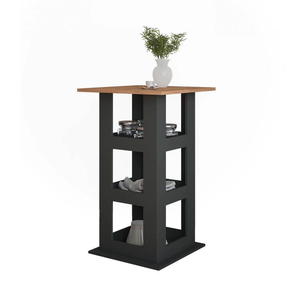 Vicco Tavolo da bar Quercia dorata/antracite 65 x 65 cm