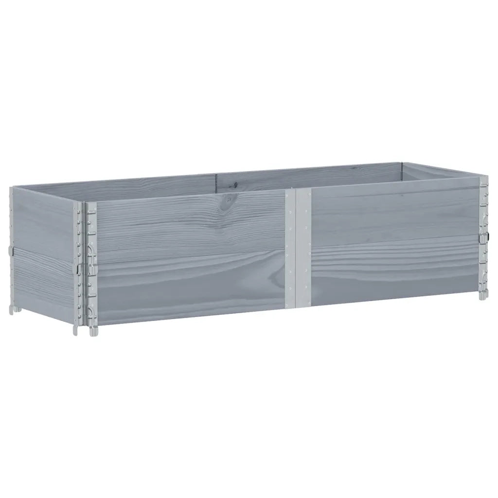 Fioriera da Giardino Grigia 150x50 cm Legno Massello di Pino 3295409