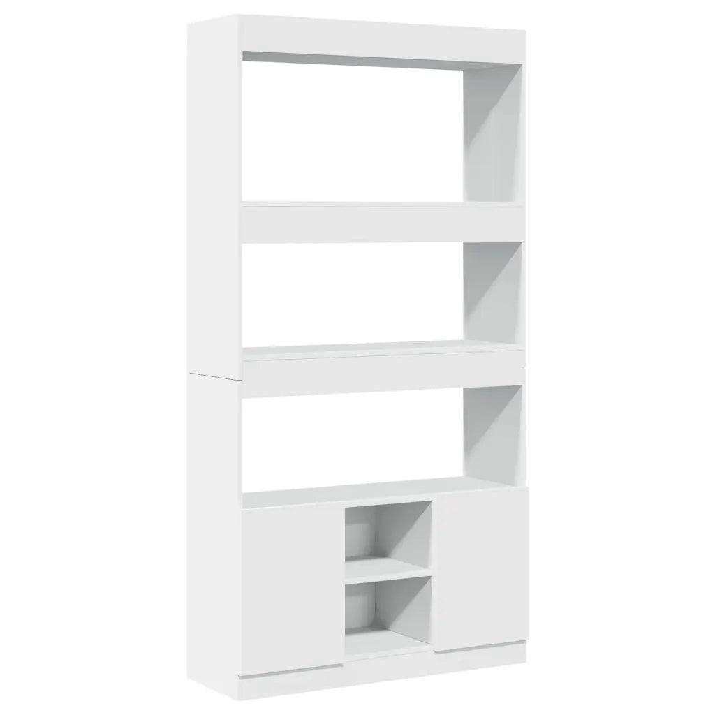 vidaXL Credenza Bianca 92x33x180 cm in Legno Multistrato