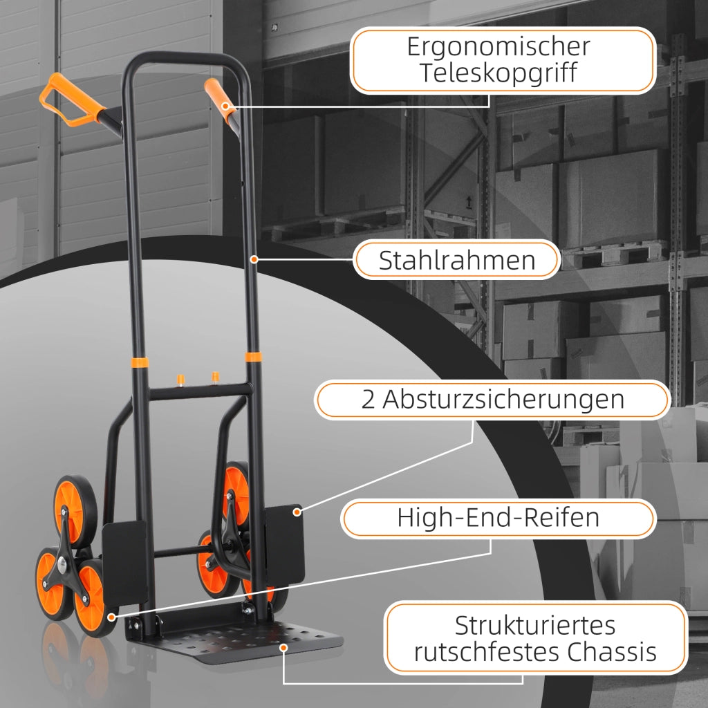 Carrello a gradini pieghevole ¨C Zephmum ¨C Telaio in acciaio 120kg