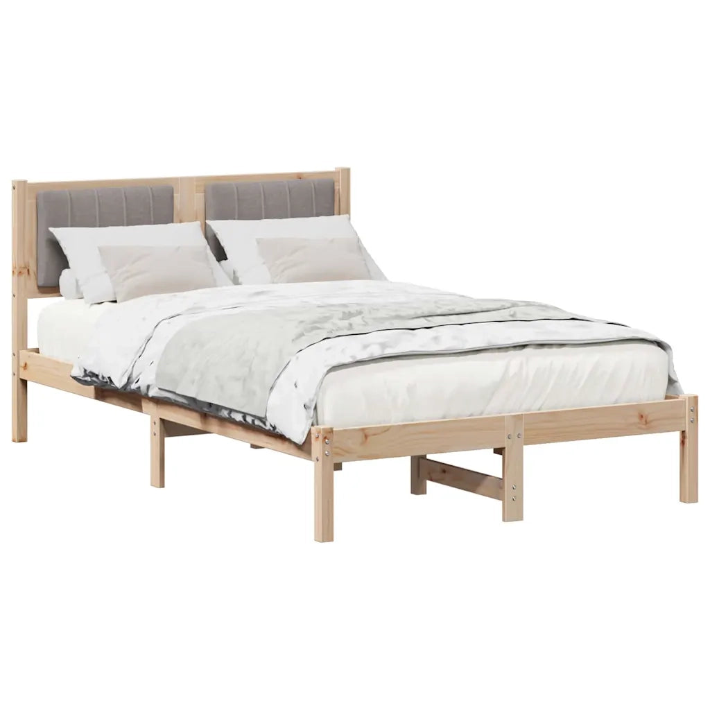 Letto con Testiera Rivestita Talpa 120 x 200 cm Pino massello 878262