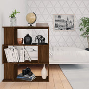 Libreria Divisorio-Scaffale per Libri-Mobile di Stoccaggio Rovere Marrone 80x24x96 cm Legno Ingegnerizzato
