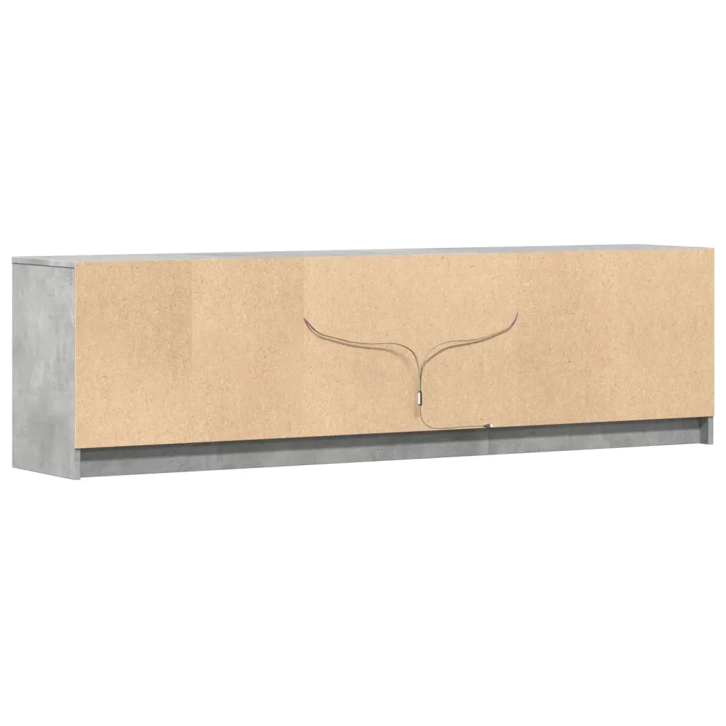 Mobile Porta TV con LED-Credenza per TV Grigio Cemento 180x34x50cm Truciolato 771538