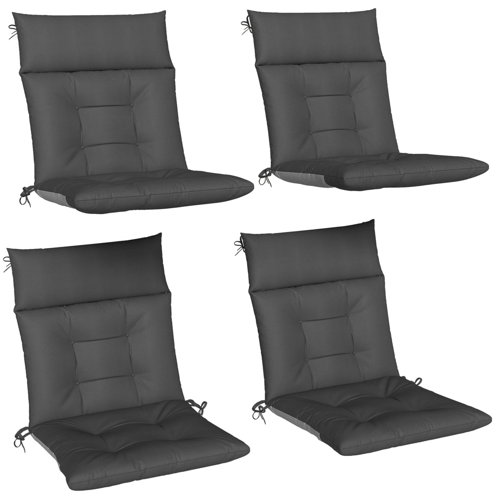Set 4 Cuscini per Sedie da Giardino ¨C Zephmum ¨C Grigio 112x53 cm
