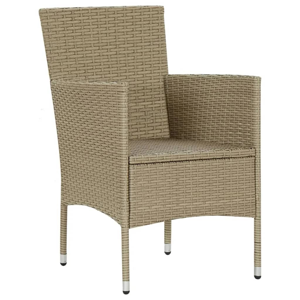 Set da pranzo da giardino 7 pezzi e cuscini polyrattan beige 02_0014524