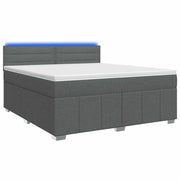 Letto box spring con materasso Grigio Scuro 140 x 190 cm 3452664