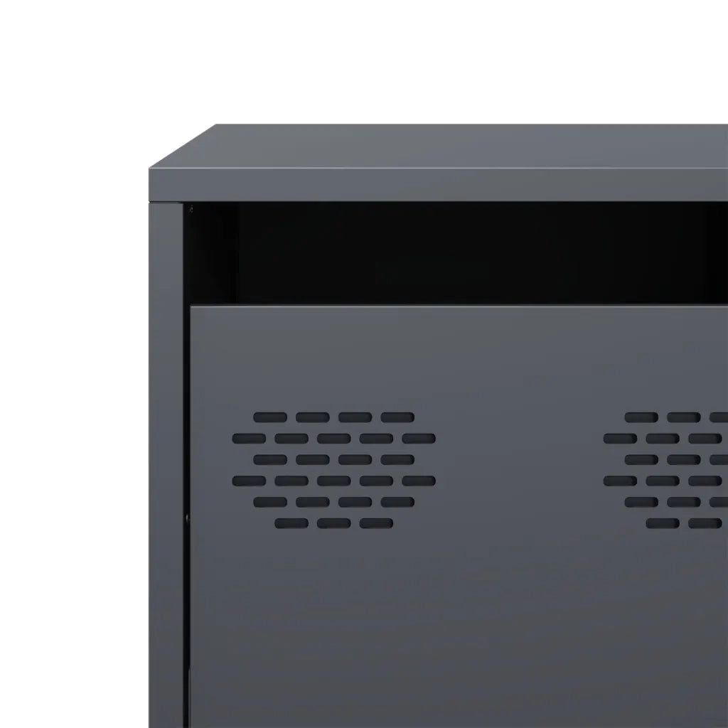Mobile TV Antracite 101,5x39x43,5 cm Acciaio Laminato a Freddo 851228