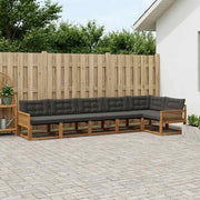Set di divani da esterno 6 pz Naturale e Nero 3381460