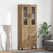 Credenza 2 pcs Rovere artigianale Legno multistrato 3415908