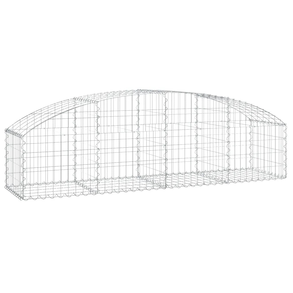Cesto Gabbione ad Arco 200x50x40/60 cm Ferro Zincato 153472