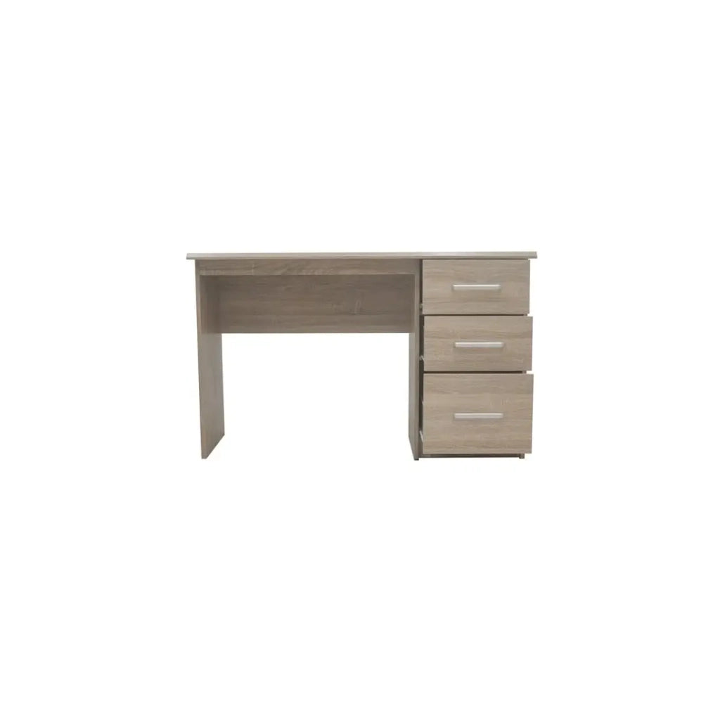 Scrivania retta PRAGA – 3 cassetti – Colore rovere sonoma – Design funzionale