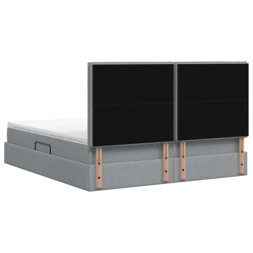 Letto con contenitore LED e materasso Grigio Chiaro 3459885