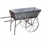Carrello espositivo in metallo nero 93,35x39,37x53,98h cm