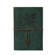 Libretto di appunti in pelle, A6, 18,5 x 12 cm, vintage, riutilizzabile, diario di viaggio con pagine bianche, cerniera, diario e quaderno di disegno, carta spessa, copertina morbida, libro di ricette per scrivere da solo, verde
