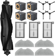 Set di accessori per aspirapolvere - 1 pennello principale - 4 pennelli laterali - 3 filtri HEPA - 4 pannelli di pulizia - 4 tasche aspirapolvere - accessori per aspirapolvere