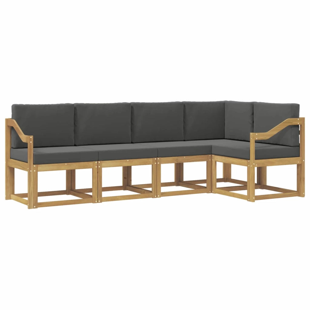 Set di divani da esterno 5 pz Bianco e Antracite 3387646