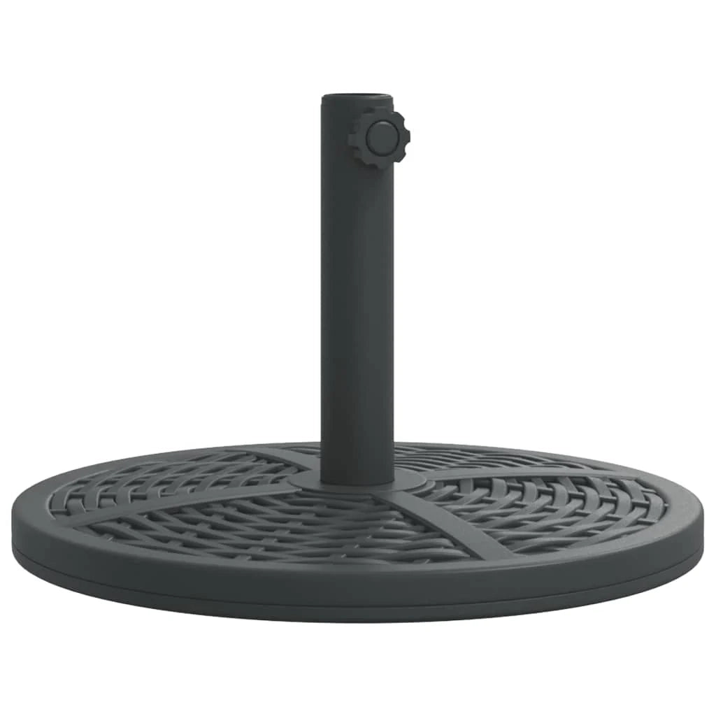 Base per ombrellone rotonda 45 x 30,5 cm stabile ed elegante per pali Ø38/48 mm plastica nera 02_0056653