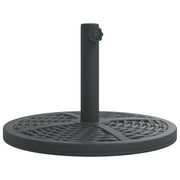 Base per ombrellone rotonda 45 x 30,5 cm stabile ed elegante per pali Ø38/48 mm plastica nera 02_0056653