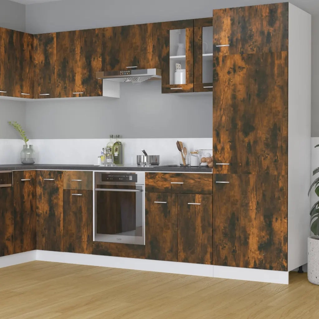 Pensile in Vetro ¡°Lyon¡± Rovere Fumo 60x31x60 cm