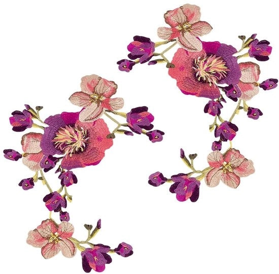 Pannelli decorativi in tessuto - 50 x 32,5 cm - Fiori - Accessori per cucito - Decorazione - Tessuto in poliestere - Tema di San Valentino - Pannello di stoffa decorativo