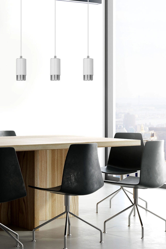 Lampadario Emibig Fumiko 3xGU10 bianco/cromo dimmerabile