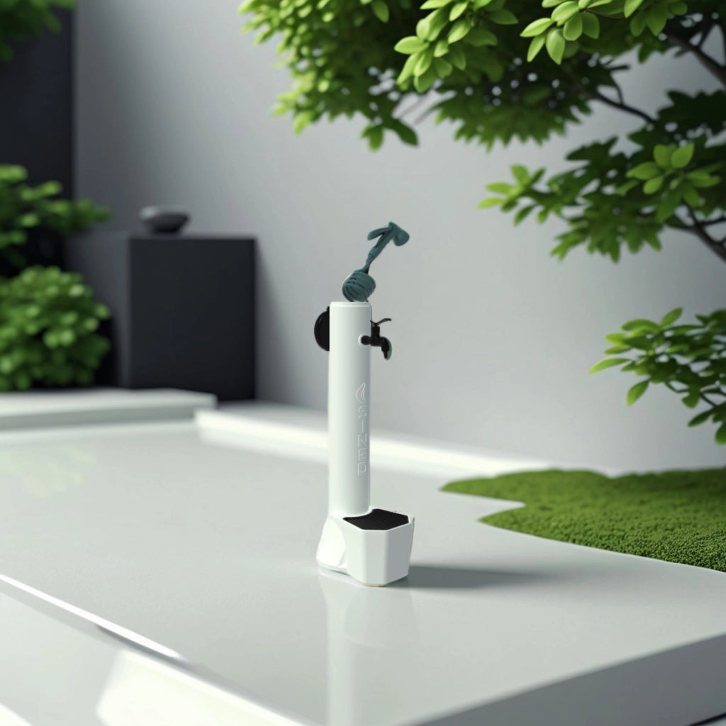 Sined Tritone Pro Fontana Da Giardino Con Secchiello e Tubo Flessibile Con Pistola Bianco Flessibile Interno Doppio Attacco Acqua