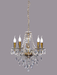 Lampadario da Interno  E14 in Metallo Ottone Lucido