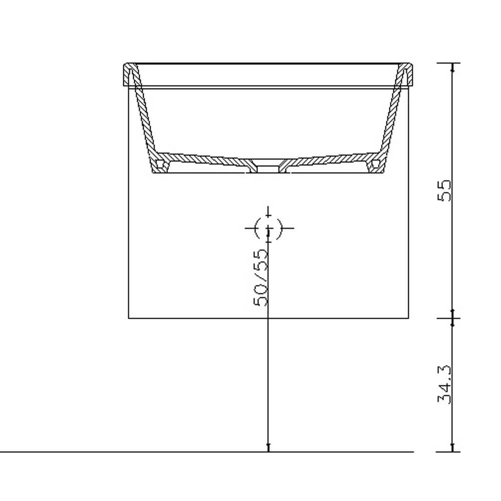 Mobile Lavatoio Sospeso 65,5x50,5x56 cm 1 Cassetto Montegrappa Novella Dipiù Antracite