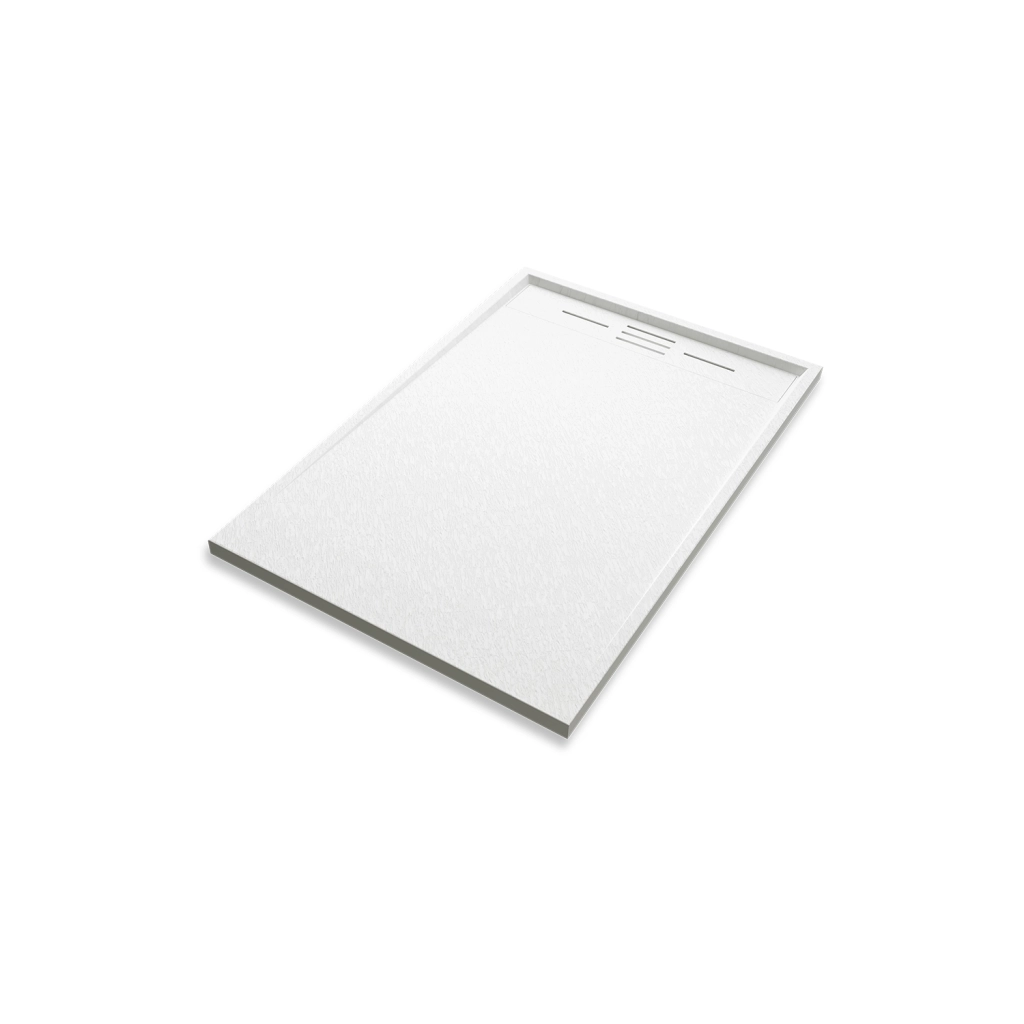 Piatto doccia 80x120 effetto pietra colore bianco | Spanios
