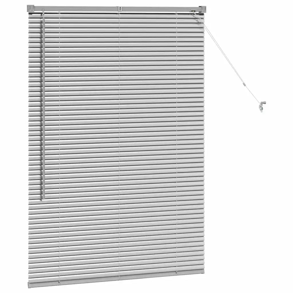 vidaXL Tenda per Finestra con tende Manuale Argento Alluminio