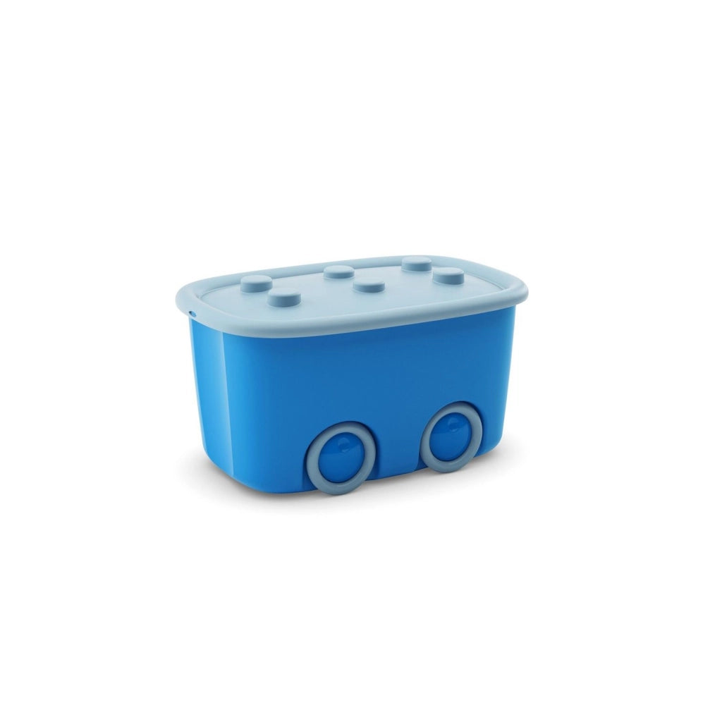 CONTENITORE CON RUOTE FUNNY BOX BLU 58X38X32