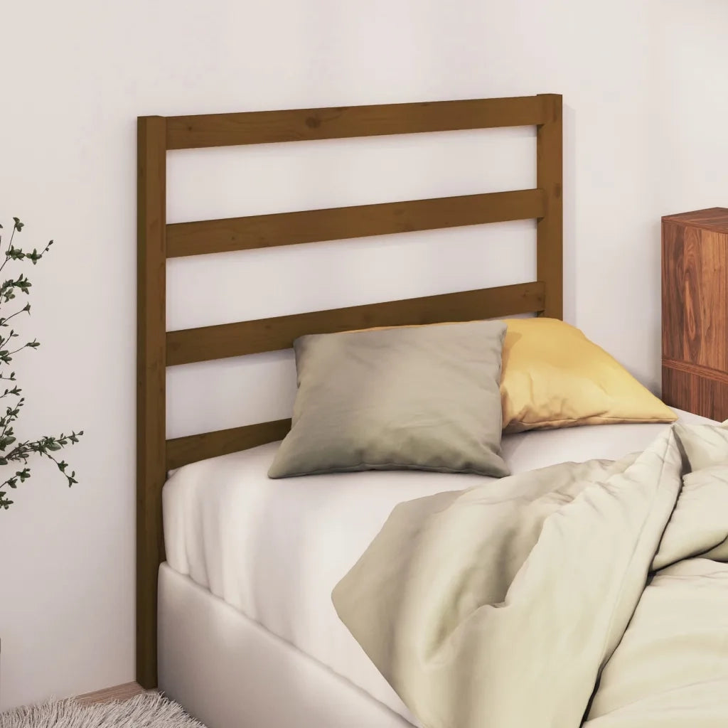 Testiera per Letto ambra 96x4x100 cm in Legno Massello di Pino
