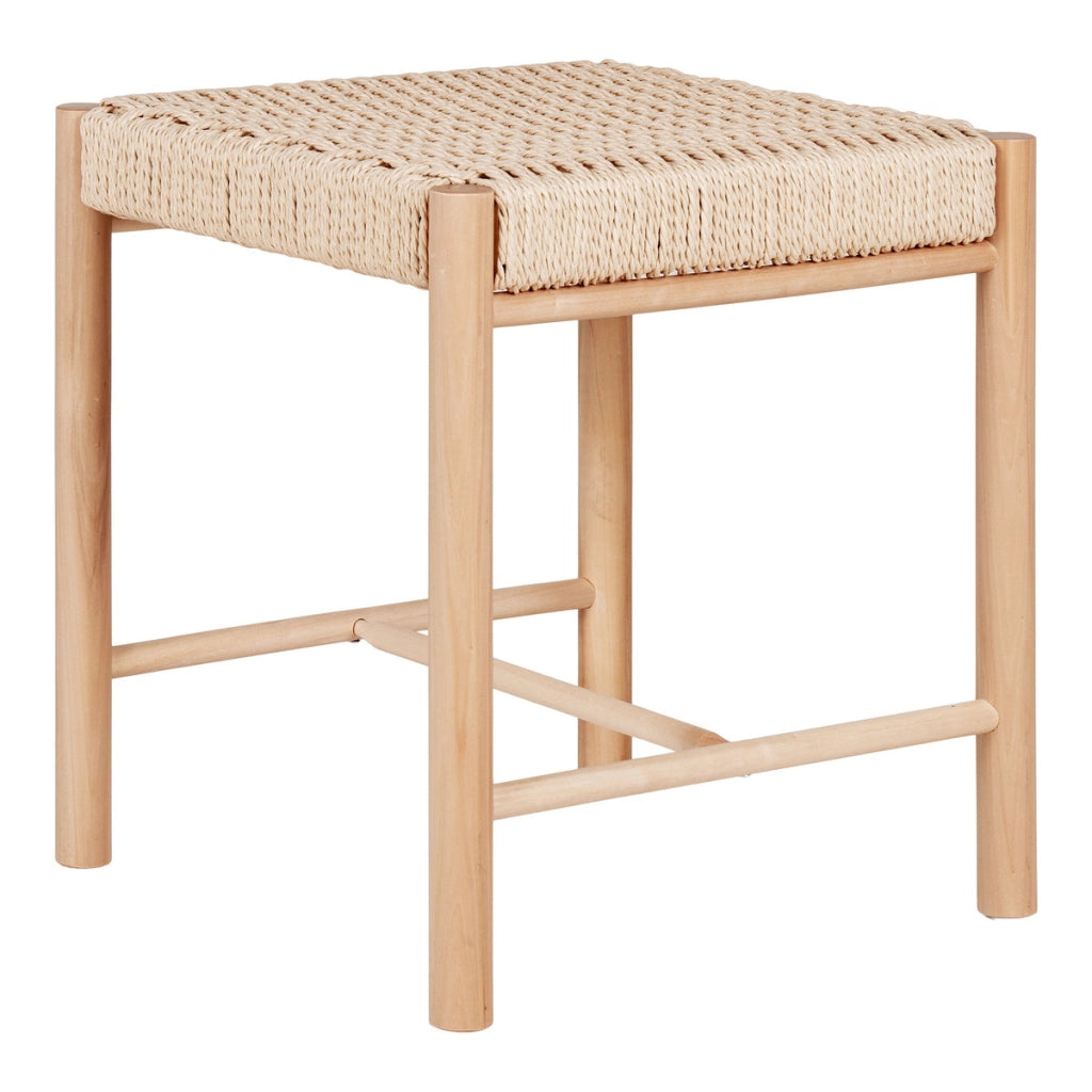 Sgabello Basso Abano, Marrone, Legno, 42x42x46,5 cm