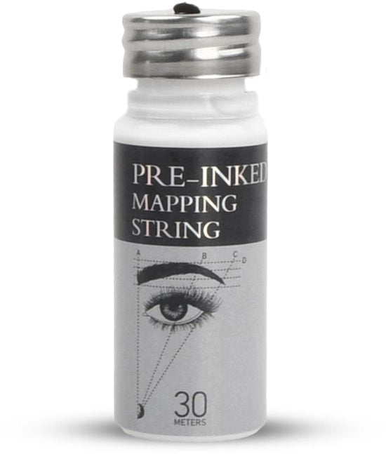 Accessori per microblading - filo per sopracciglia - 30 m - filo già verniciato - accessori per make-up permanente - accessori per microblading - disegno intuitivo - colore bianco - filo per sopracciglia