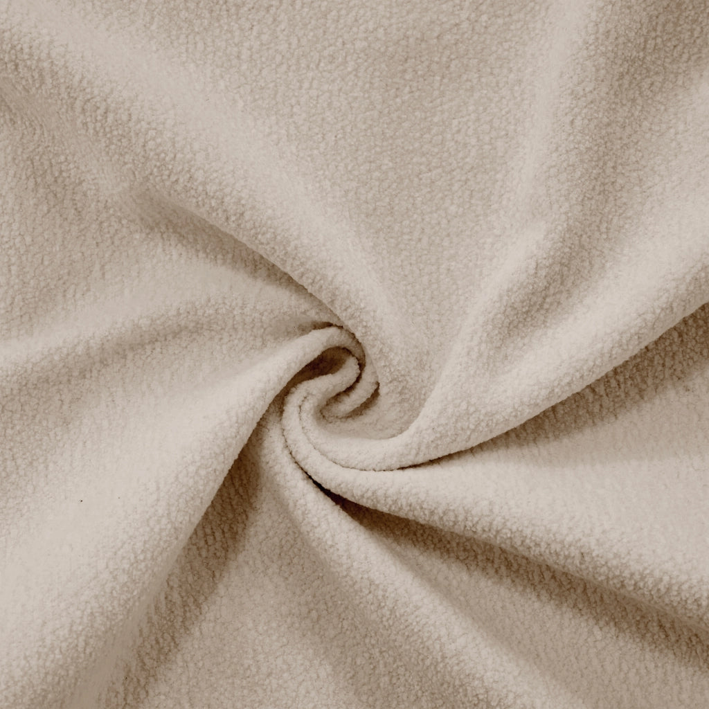 Divano angolare modulare con seduta profonda e pouf mobile, in ciniglia beige chiaro 406 × 145 × 81 cm