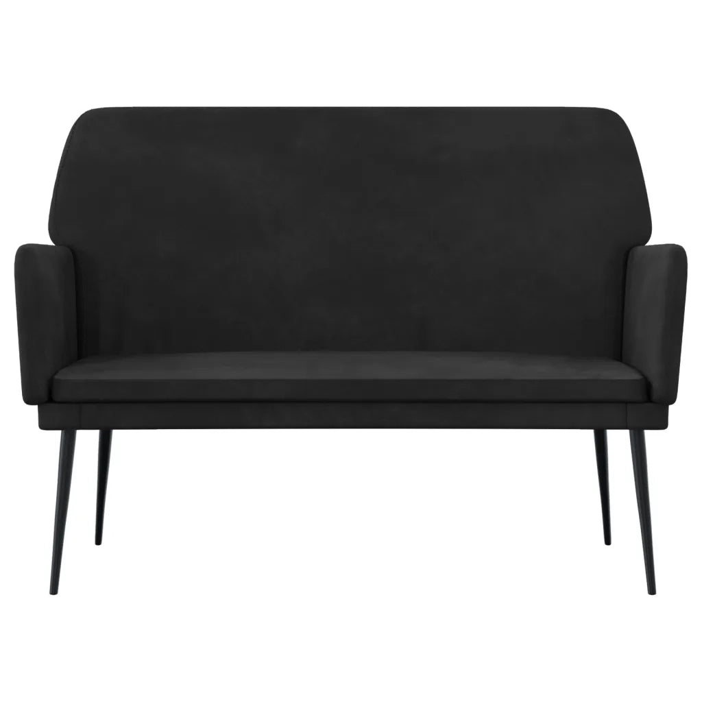 Panca Nera 108x79x79 cm in Velluto CFW1629597
