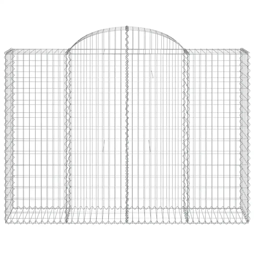 Cesti Gabbioni ad Arco 10 pz 200x50x140/160 cm Ferro Zincato