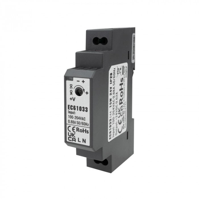 Alimentatore DIN Premium per LED 24V 15W IP20 Ecolight
