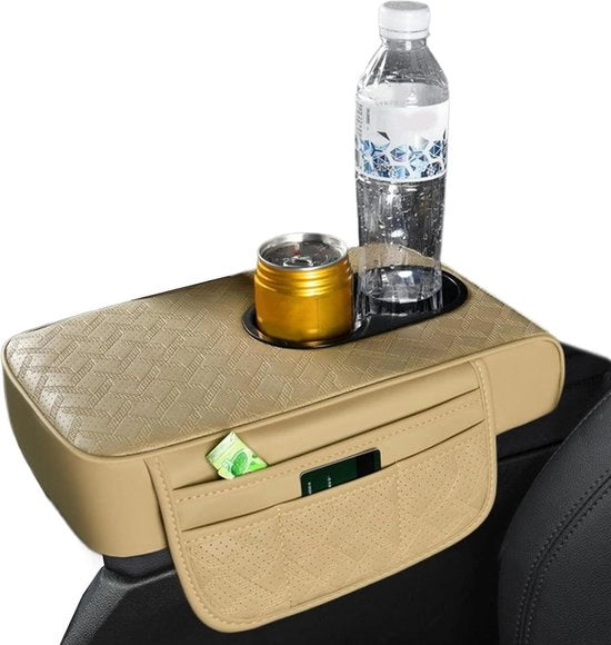 Supporto braccio multifunzionale per auto - Supporto braccio per auto con contenitore - Console centrale con contenitore - Supporto braccio multifunzionale per auto con contenitore - Contenitore di supporto braccio per auto per donne e uomini.