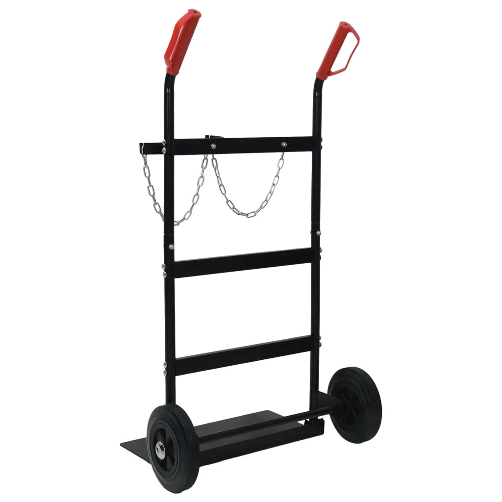 Carrello Manuale Nero e Rosso 63 x 43,5 x 110 cm Acciaio CFW7582163