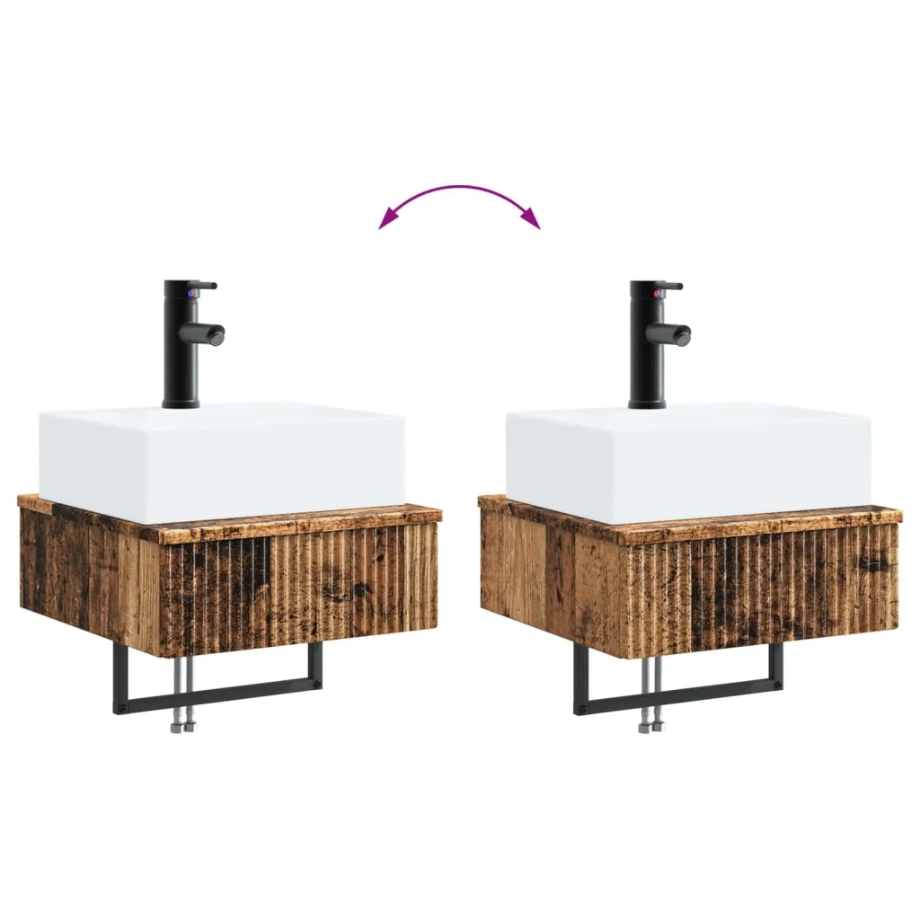 Lavabo da Parete Legno antico 40 x 41 x 39 cm CFW8195640
