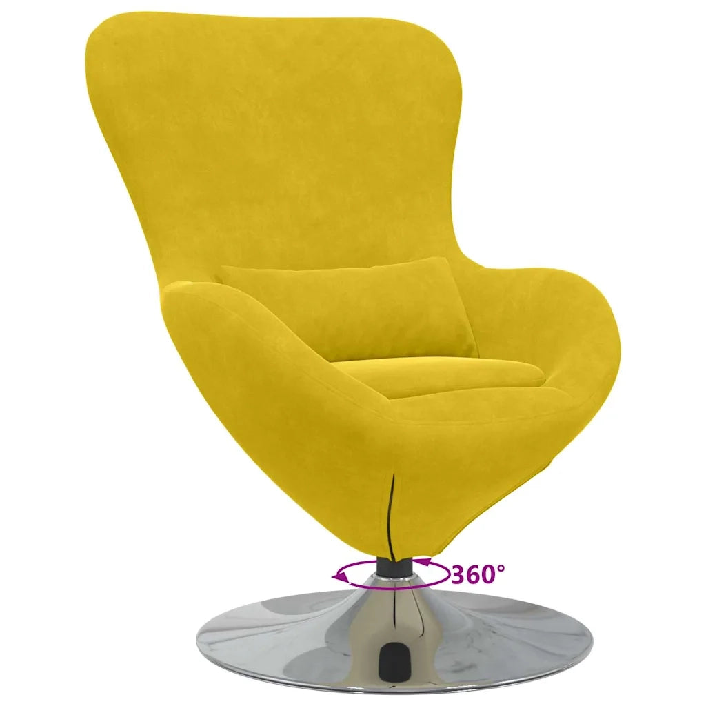 Divano Sedia-Poltrona uovo Giallo Velluto
