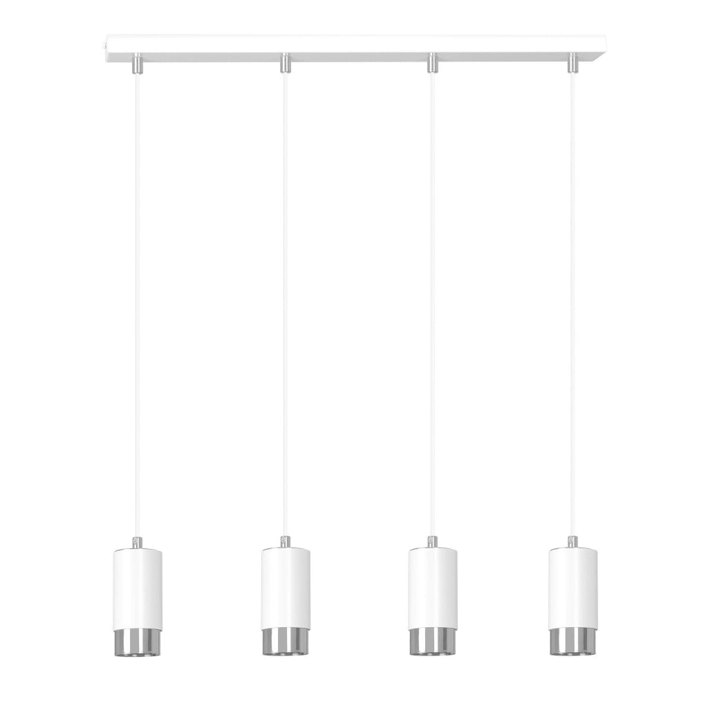 Lampadario Emibig Fumiko 4xGU10 bianco cromo dimmerabile moderno