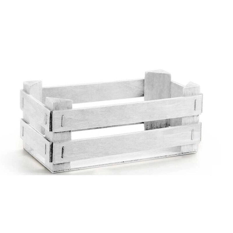 CASSETTA PORTA OGGETTI DECORATIVA 17 X 9 X7 CM BIANCA